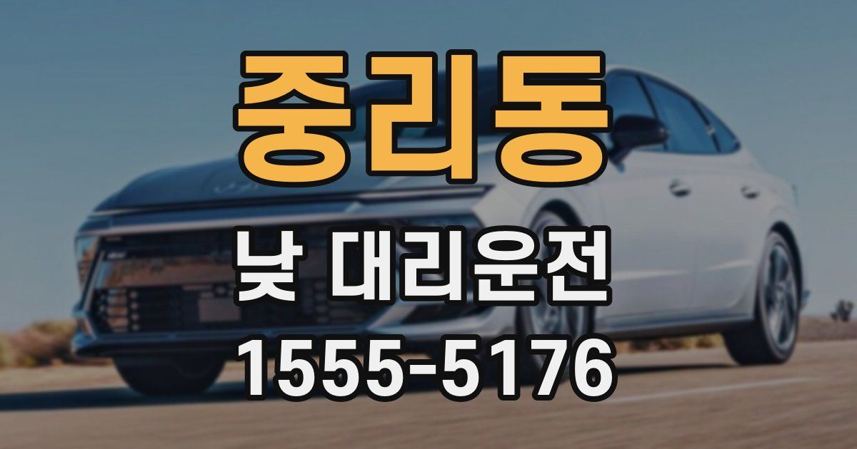 중리동 낮 대리운전