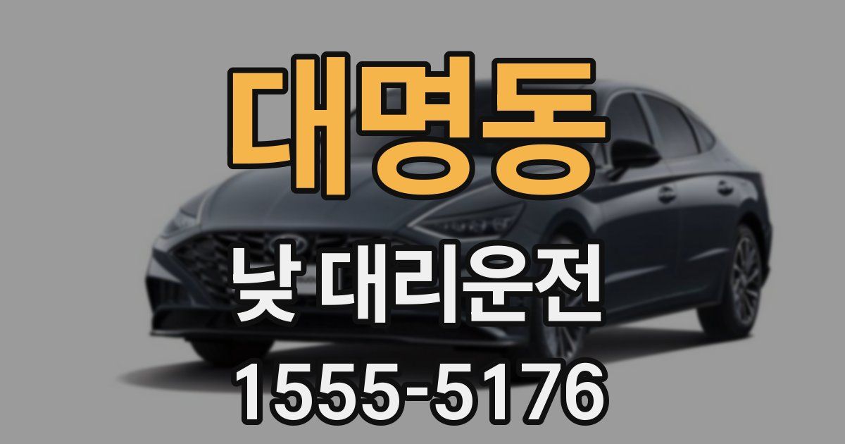대명동 낮 대리운전