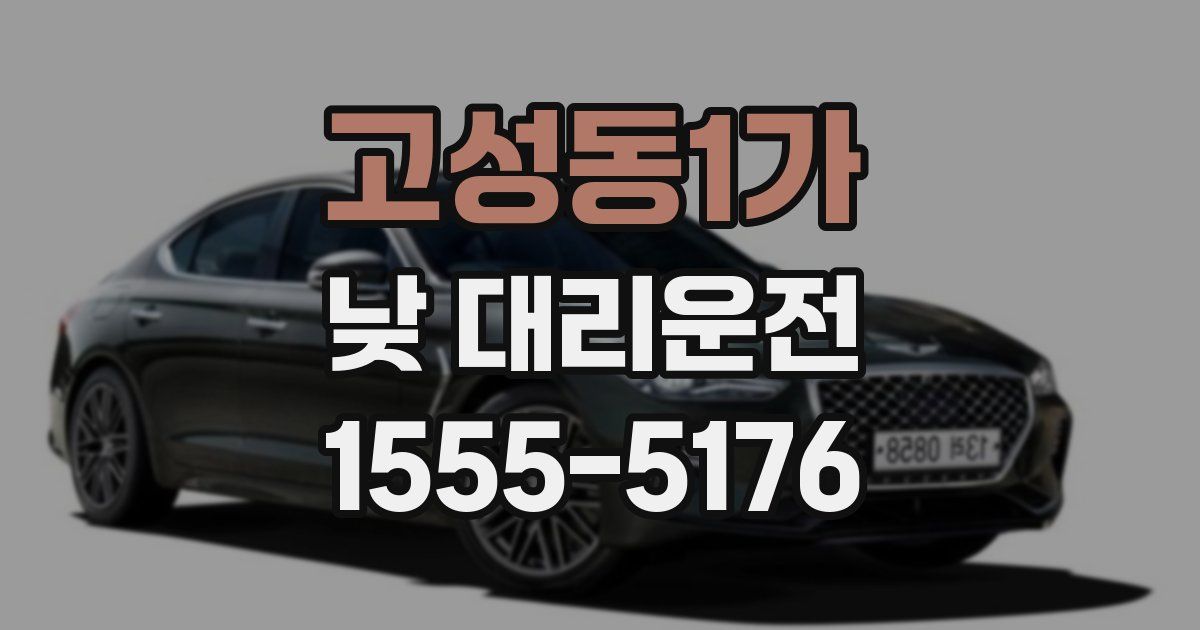 고성동1가 낮 대리운전