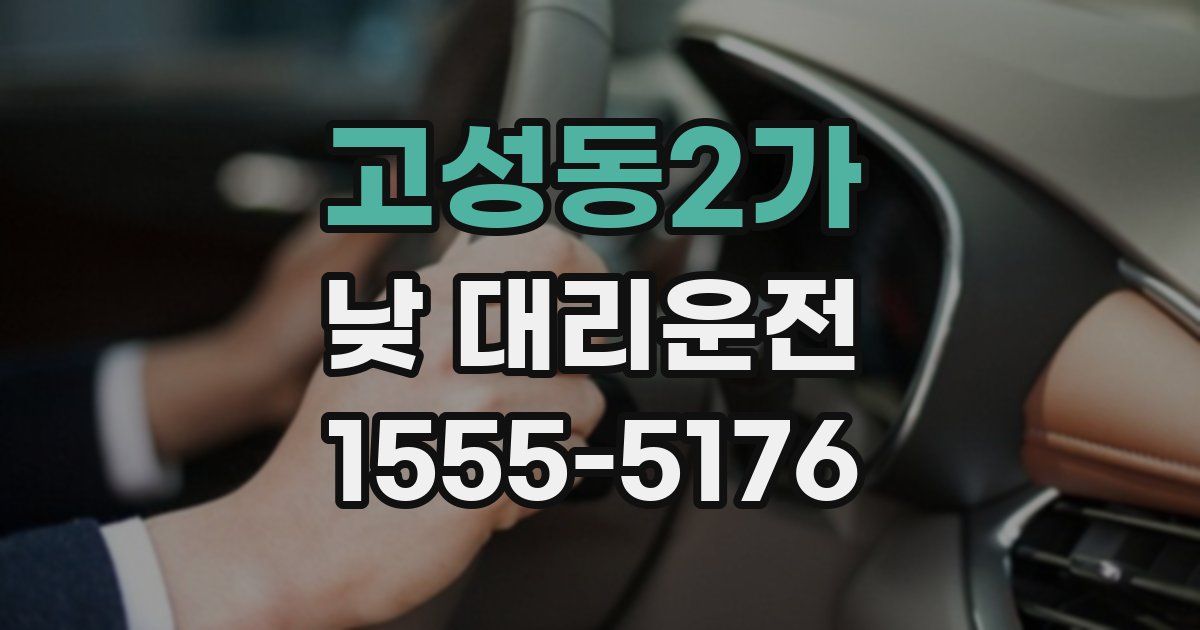 고성동2가 낮 대리운전