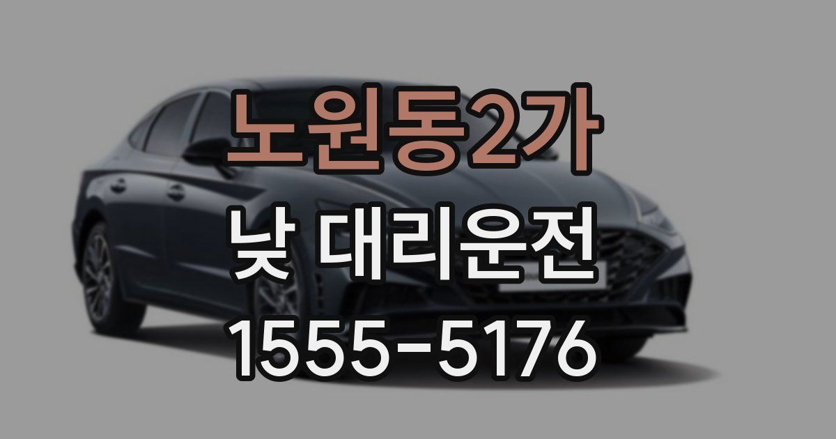 노원동2가 낮 대리운전