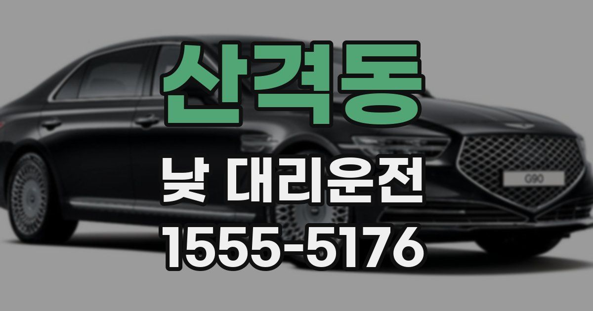 산격동 낮 대리운전