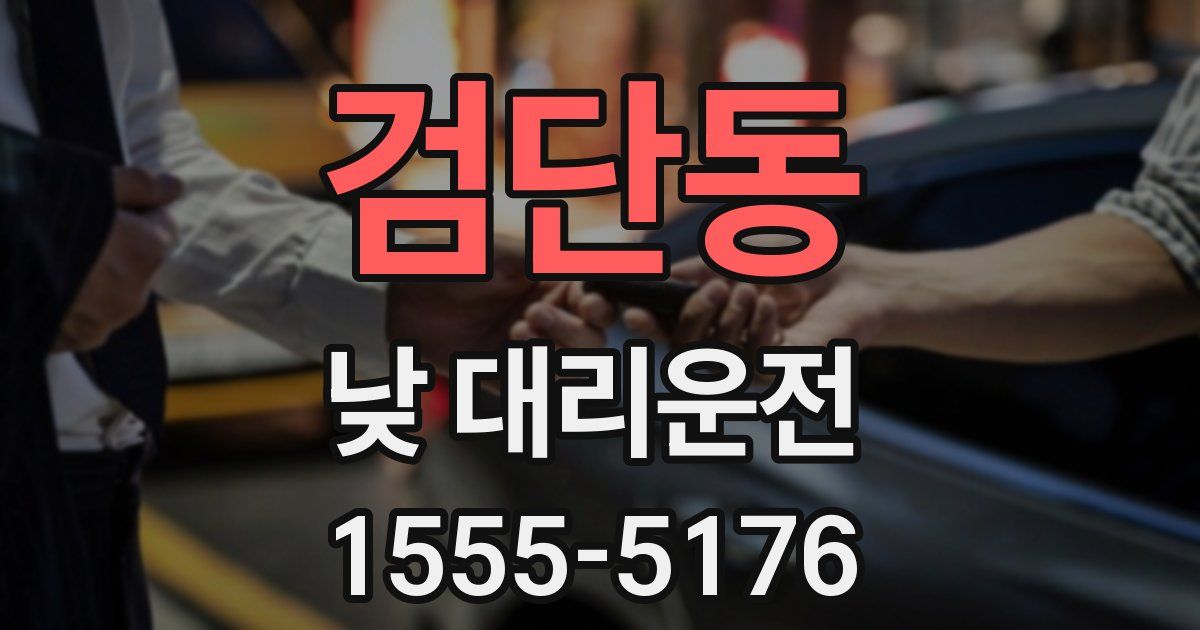 검단동 낮 대리운전