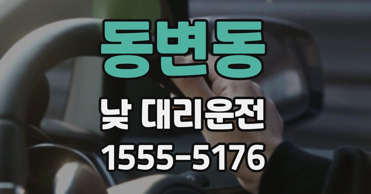 동변동 낮 대리운전