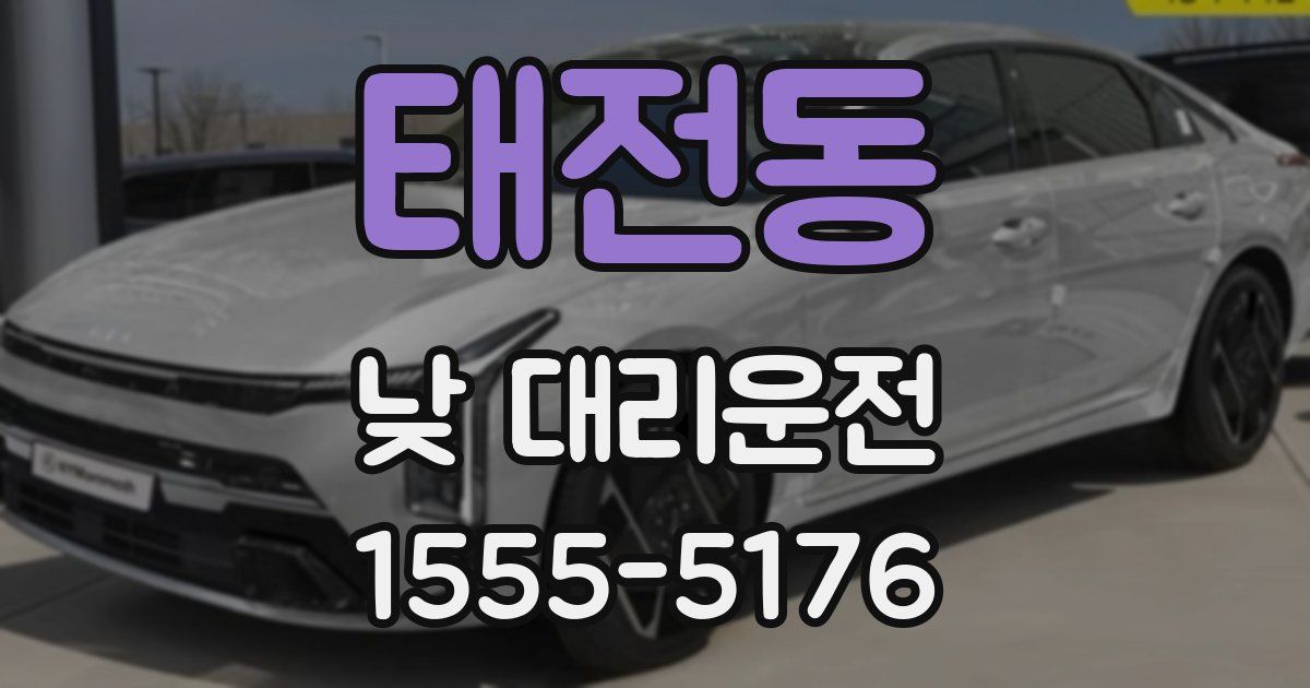 태전동 낮 대리운전