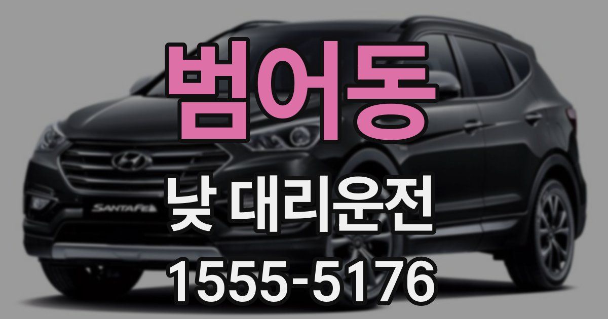 범어동 낮 대리운전
