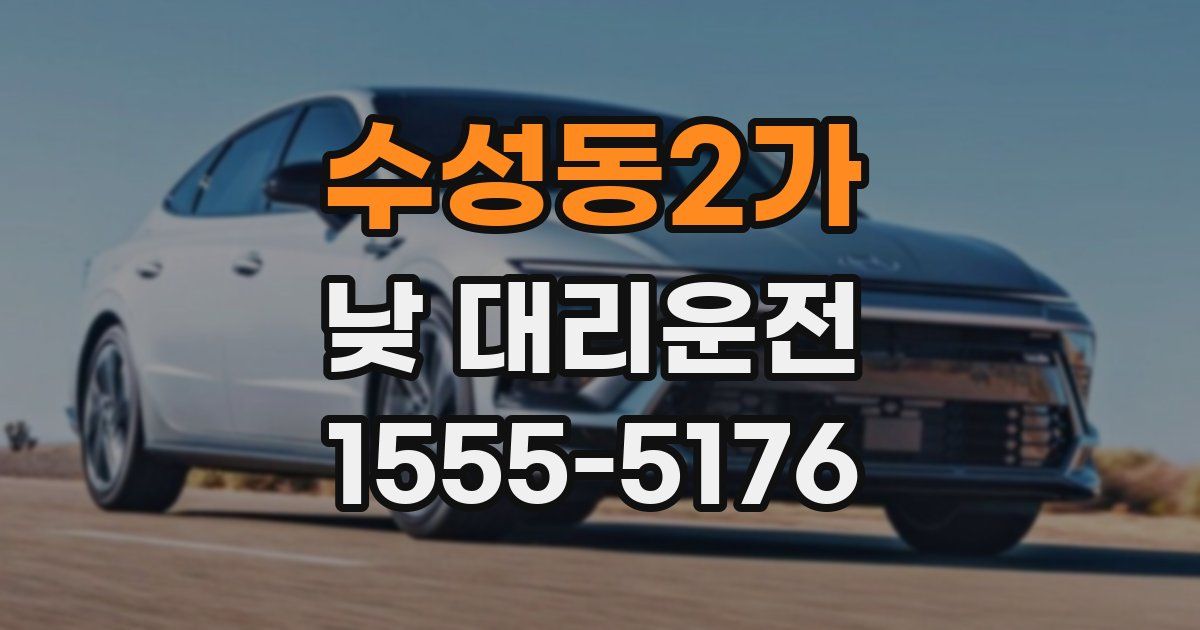 수성동2가 낮 대리운전