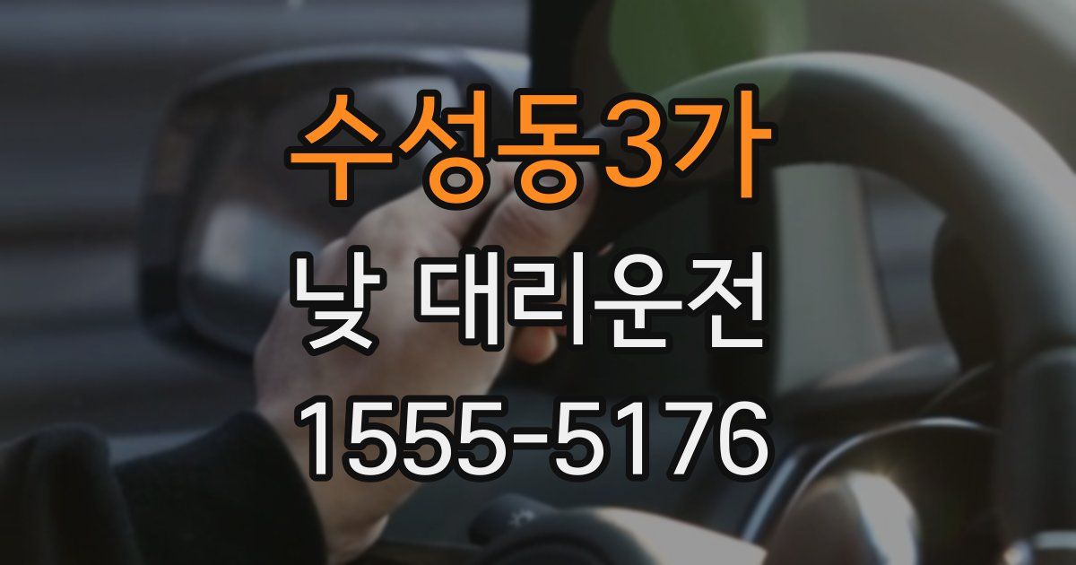 수성동3가 낮 대리운전