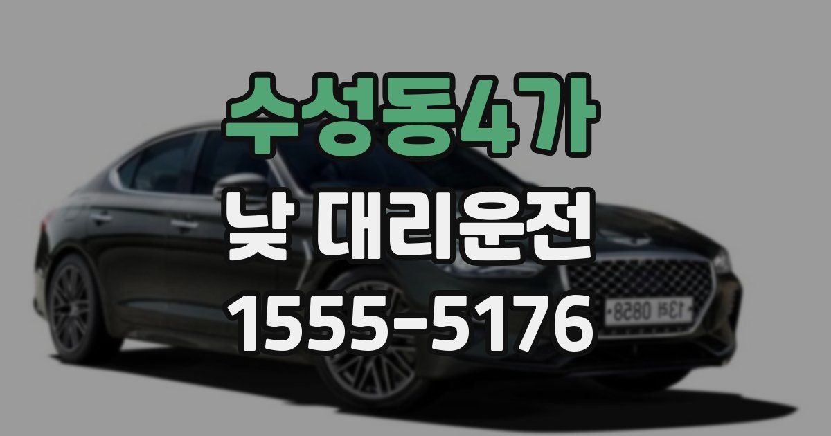 수성동4가 낮 대리운전