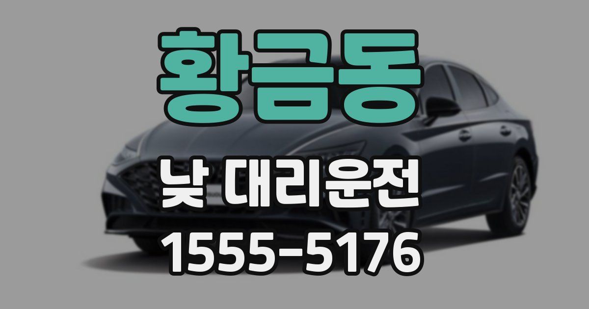 황금동 낮 대리운전