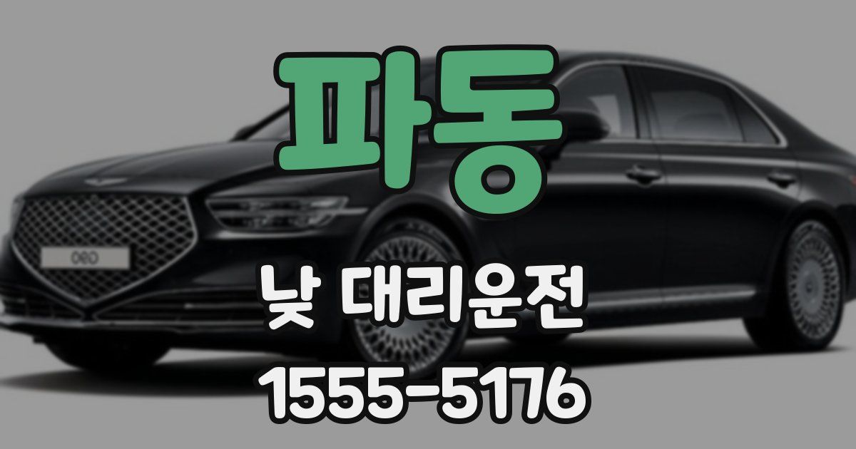 파동 낮 대리운전