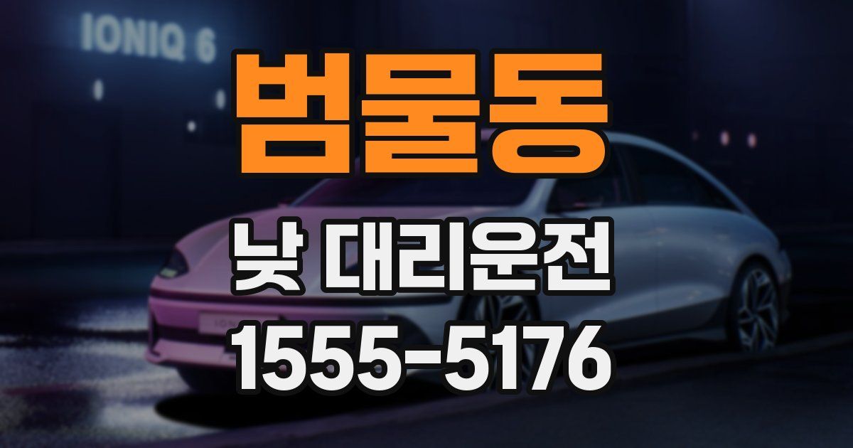 범물동 낮 대리운전