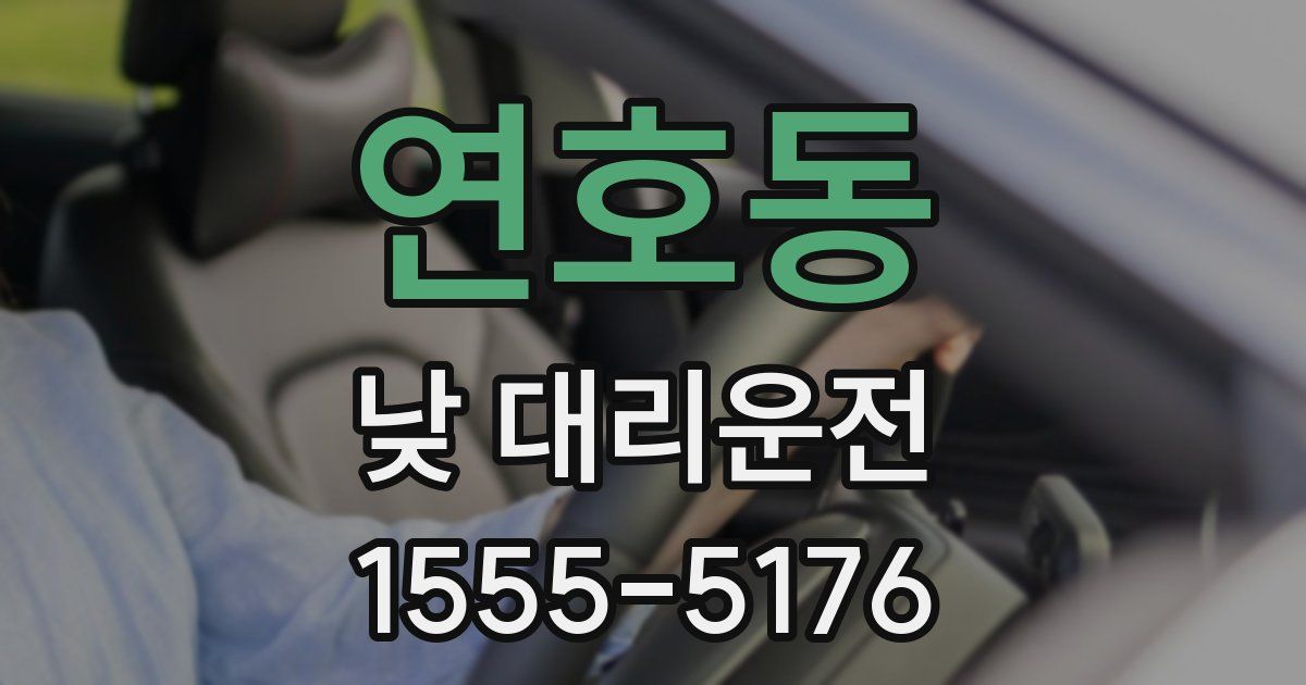 연호동 낮 대리운전