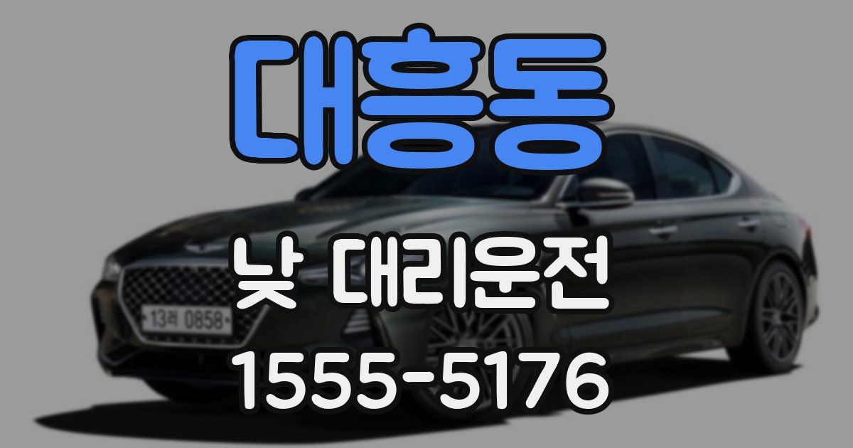 대흥동 낮 대리운전