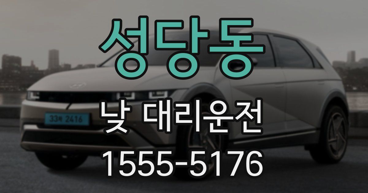 성당동 낮 대리운전