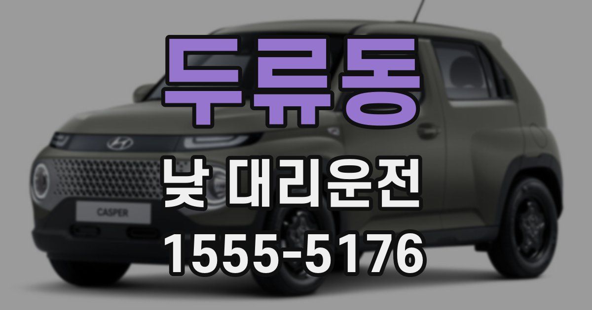 두류동 낮 대리운전