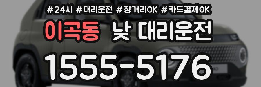 이곡동 낮 대리운전