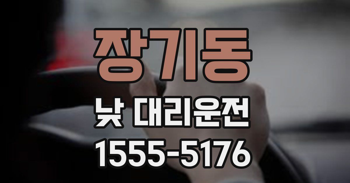 장기동 낮 대리운전