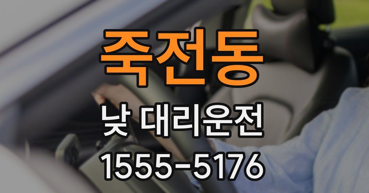 죽전동 낮 대리운전