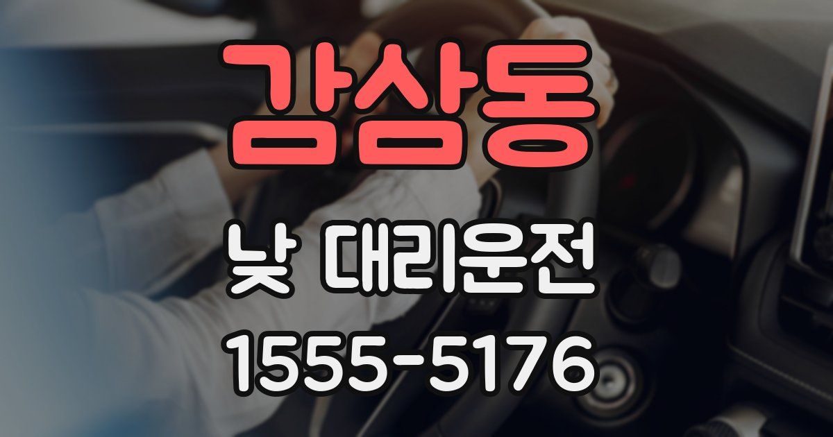 감삼동 낮 대리운전