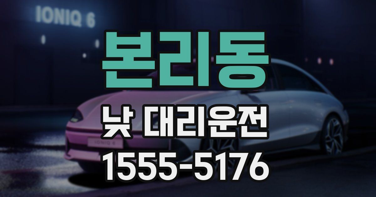 본리동 낮 대리운전