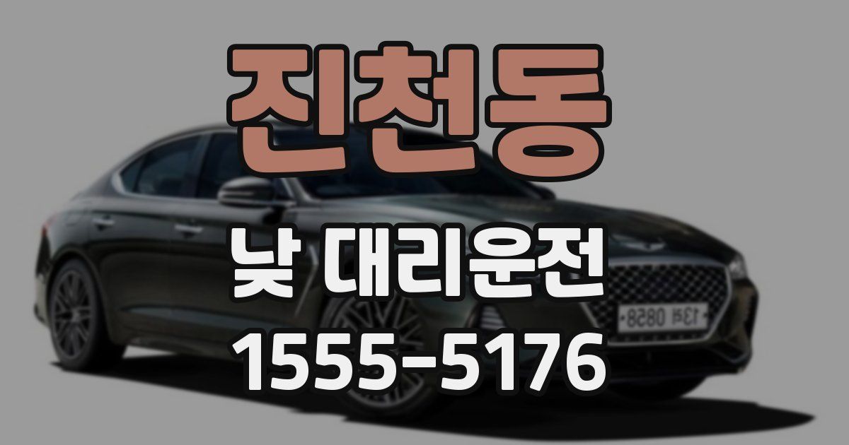 진천동 낮 대리운전