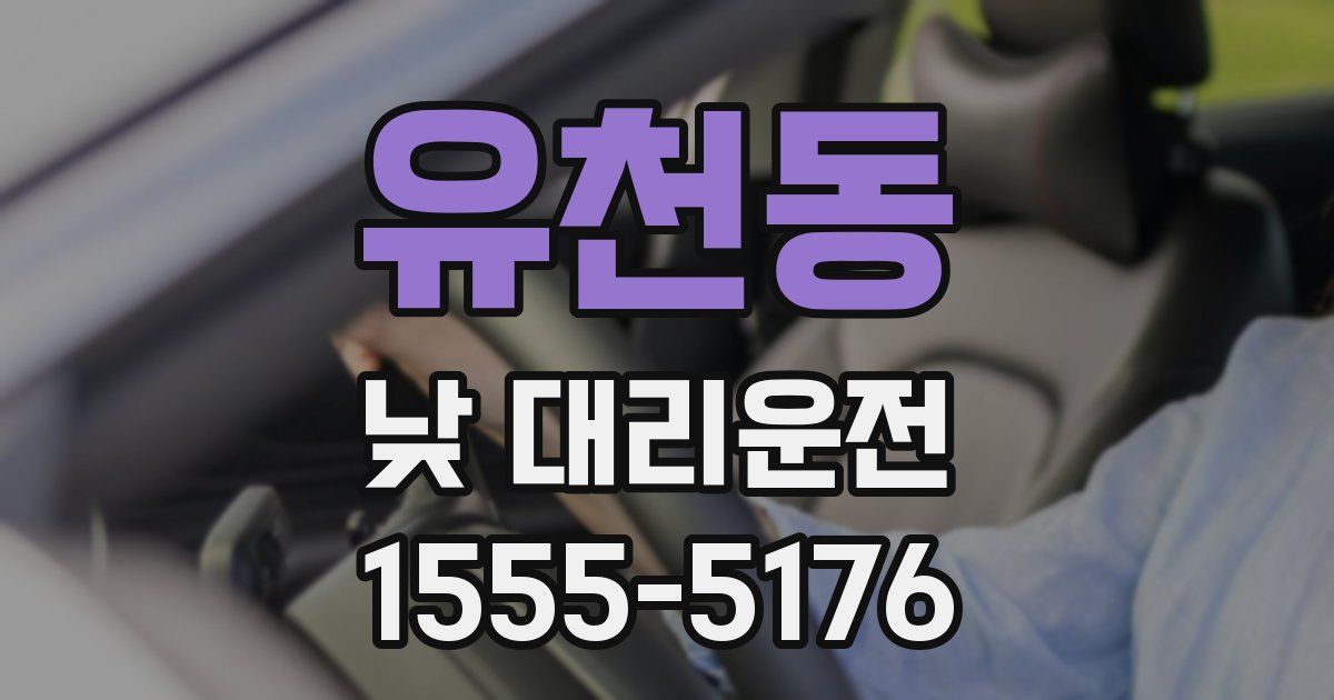 유천동 낮 대리운전