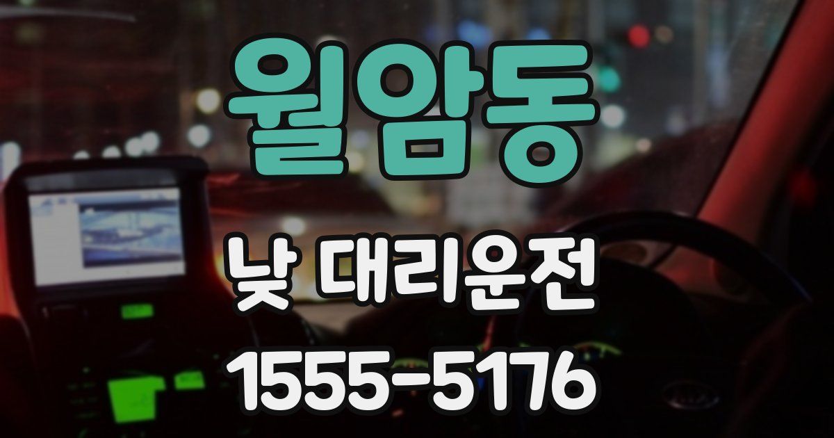 월암동 낮 대리운전