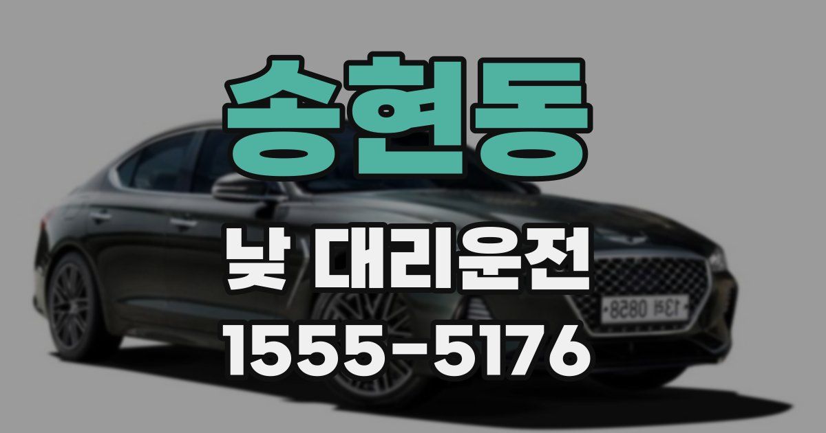 송현동 낮 대리운전