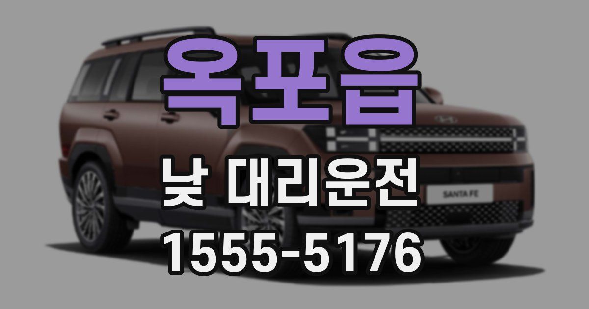 옥포읍 낮 대리운전