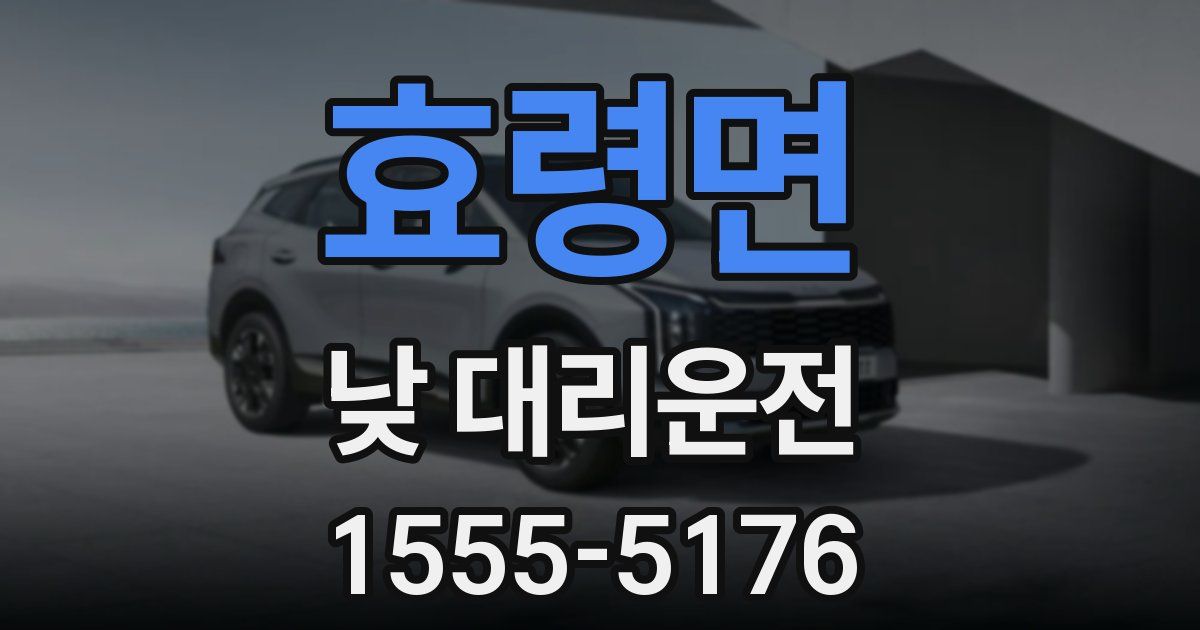 효령면 낮 대리운전