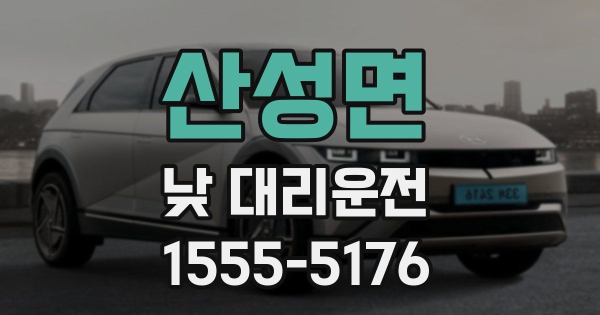 산성면 낮 대리운전