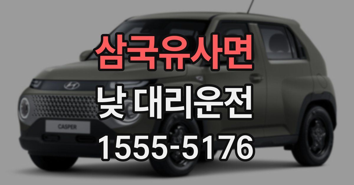 삼국유사면 낮 대리운전