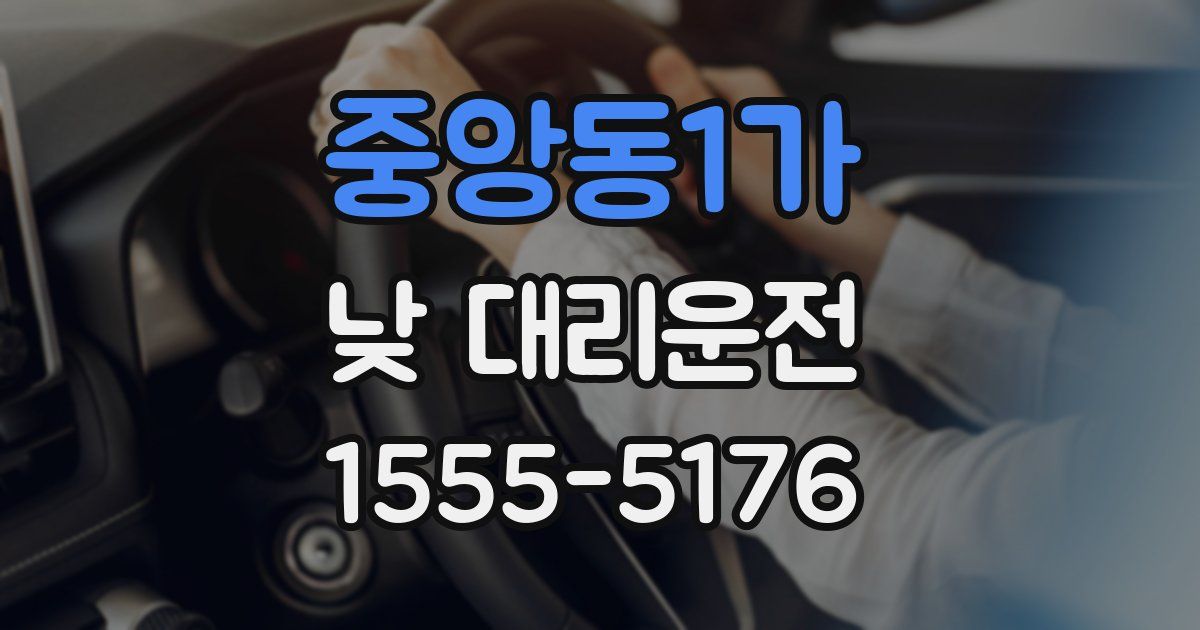 중앙동1가 낮 대리운전