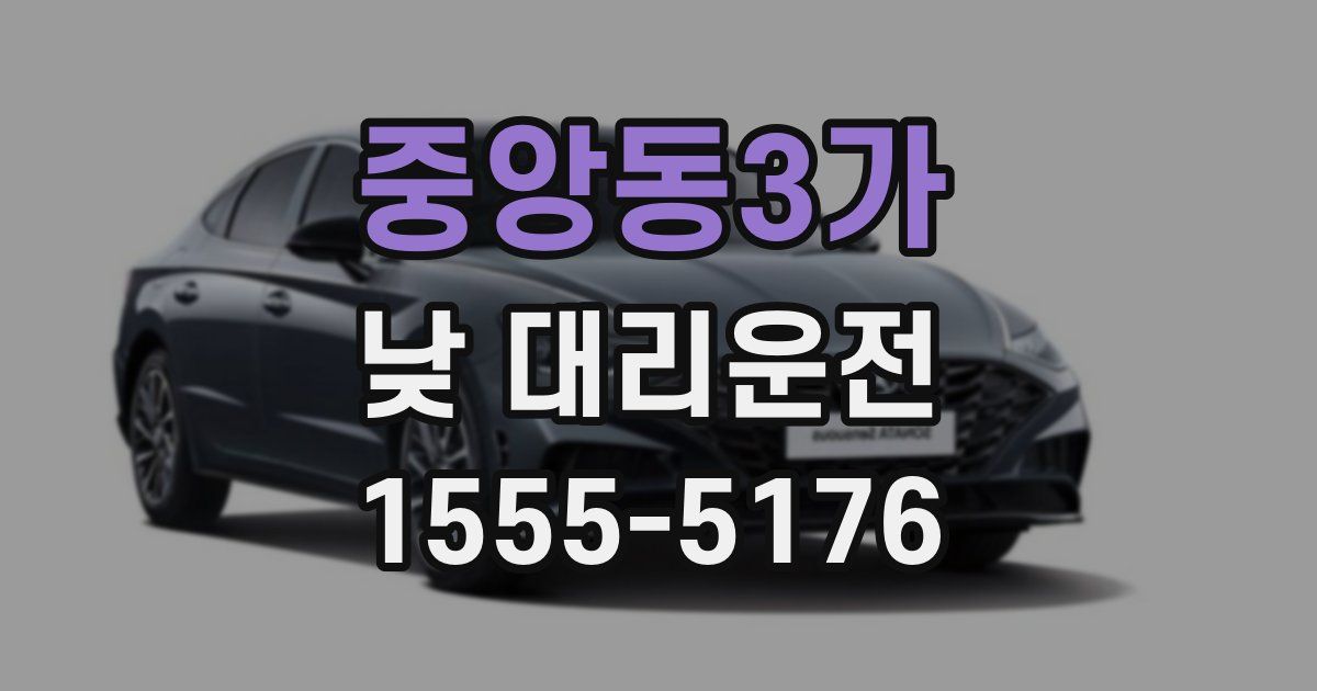 중앙동3가 낮 대리운전