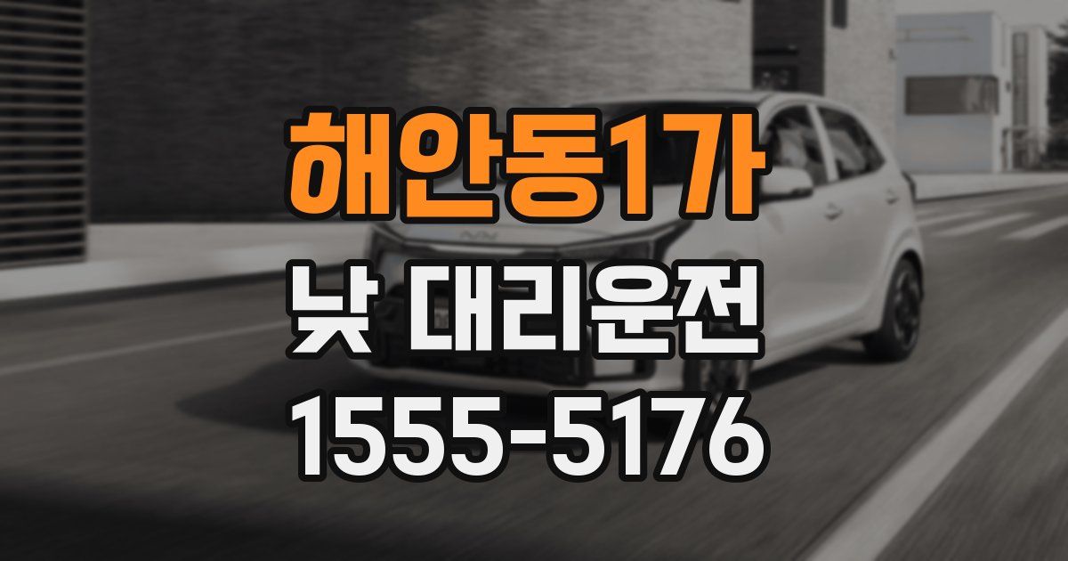 해안동1가 낮 대리운전