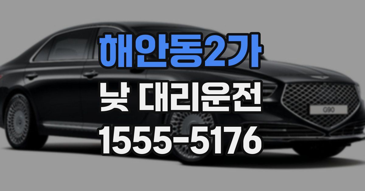 해안동2가 낮 대리운전