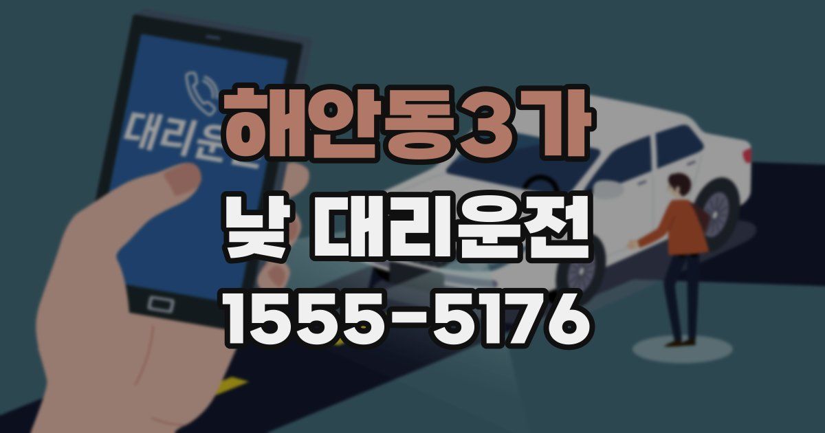 해안동3가 낮 대리운전