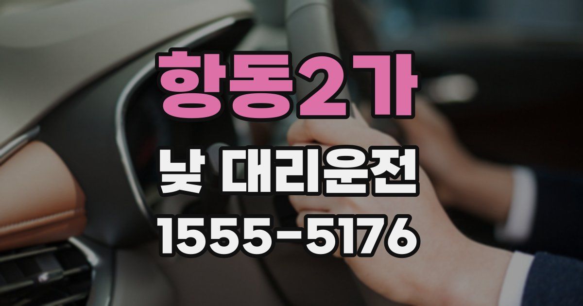 항동2가 낮 대리운전