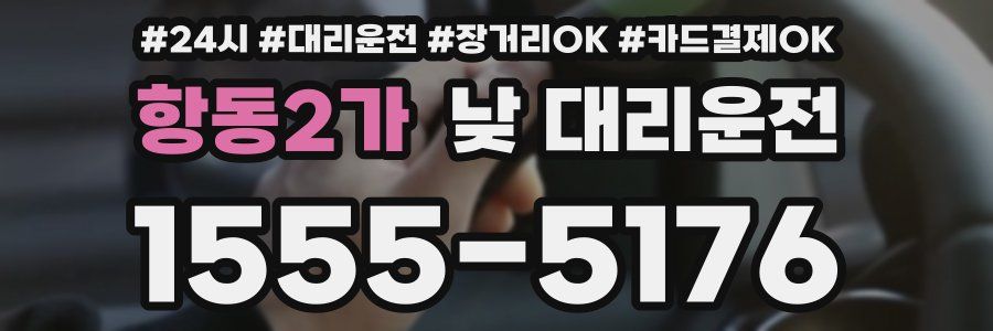 항동2가 낮 대리운전