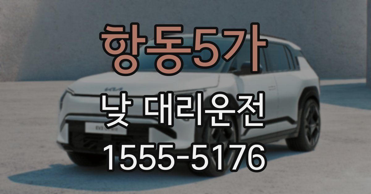 항동5가 낮 대리운전