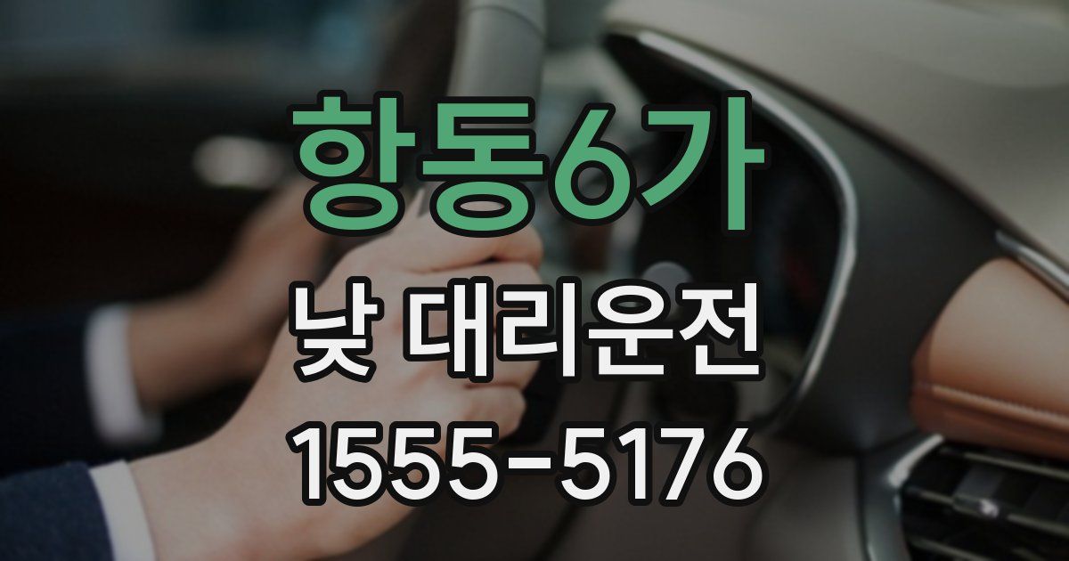 항동6가 낮 대리운전
