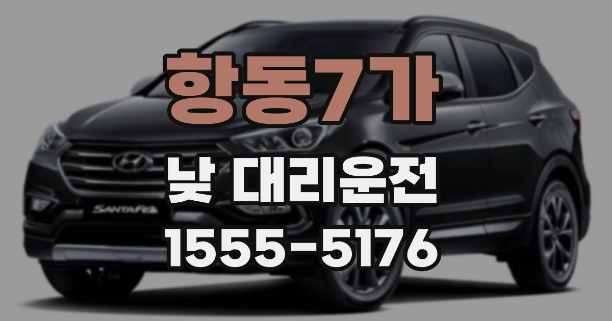 항동7가 낮 대리운전