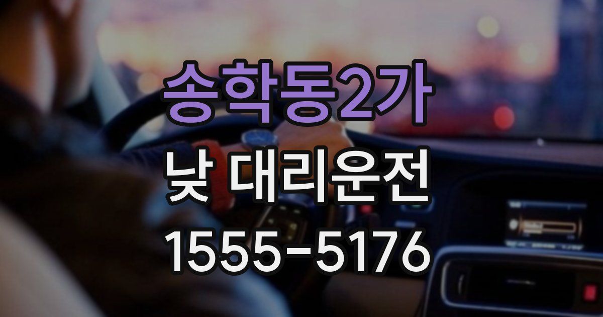 송학동2가 낮 대리운전