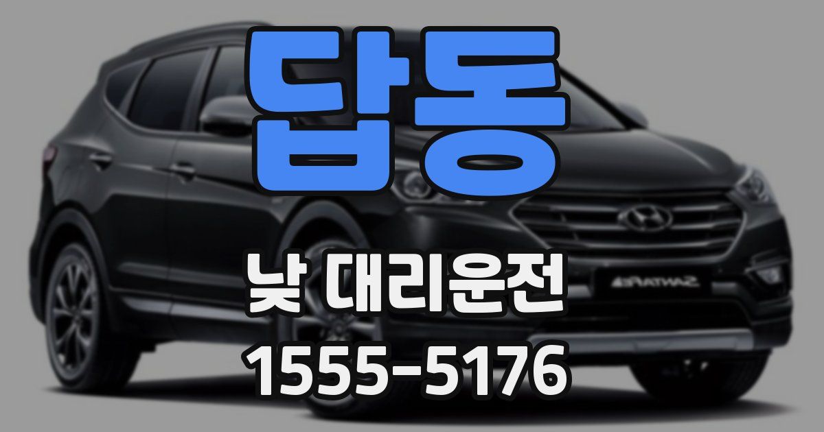 답동 낮 대리운전