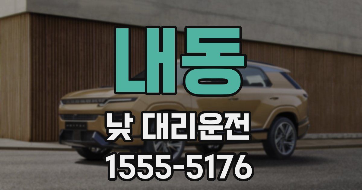 내동 낮 대리운전