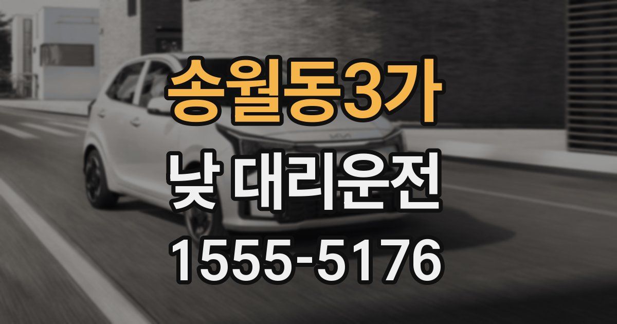 송월동3가 낮 대리운전