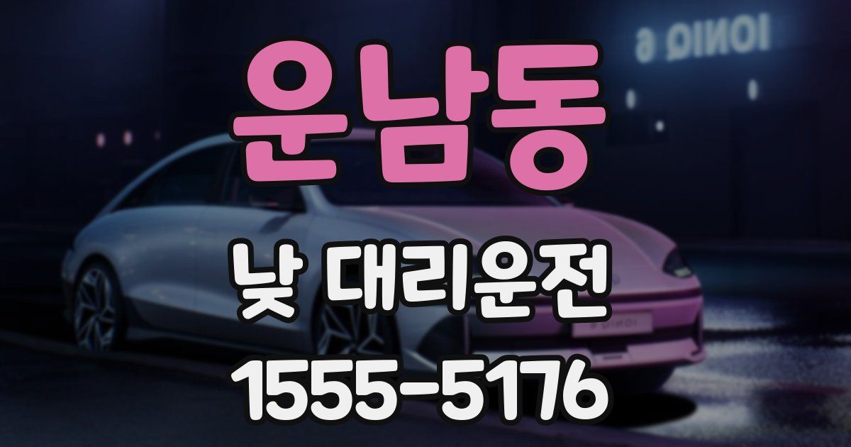 운남동 낮 대리운전