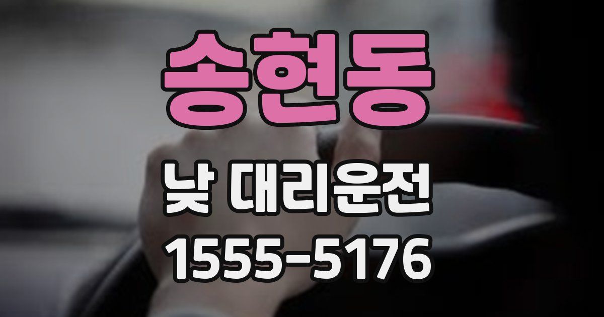 송현동 낮 대리운전