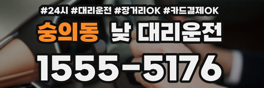 숭의동 낮 대리운전